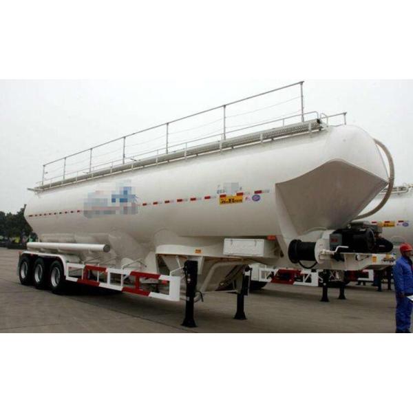 55cbm Flour Tank Semi Trailer Three Axles Stainless Steel Material