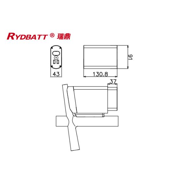 Lithium Battery Pack Redar Li-18650-10S2P-36V 5.2Ah For Electric Bicycle Battery