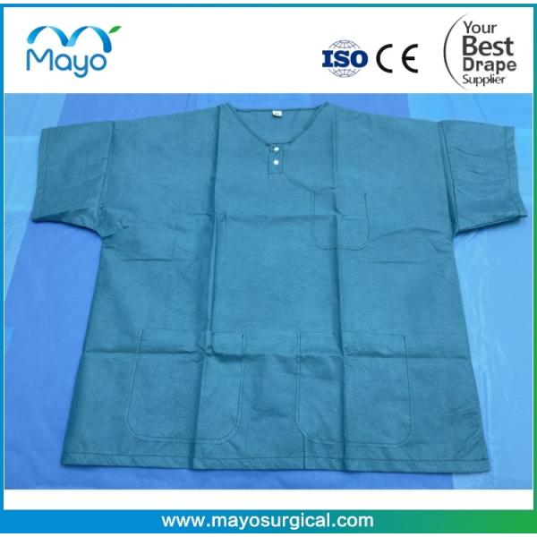 Soft Disposable PP SMS Non Woven Medical Scrub Suit With Shirt And Pants
