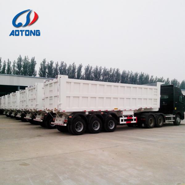 Semi-Trailer Side Dump Truck with Tri Axle Hydraulic Cylinder Axle/Size Optional