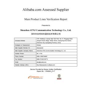 Shenzhen Atnj Communication Technology Co., Ltd. Certifications