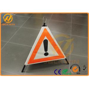 Quality Customized Reflective Warning Triangle Construction Folding Triangle Warning Sign for sale