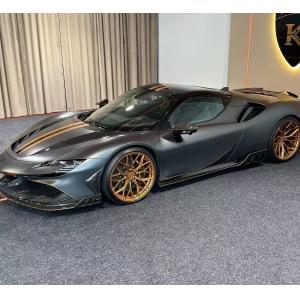 Ferrari SF90 Carbon Fiber Body SF90 KY PP Plastic Diffuser Spoiler Side Skirt