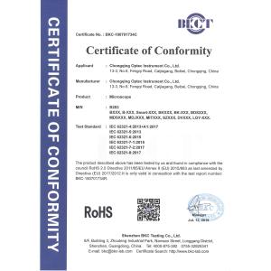 Chongqing Scope Instrument Co. Ltd Certifications