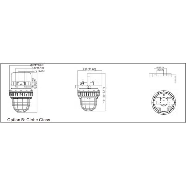 30W-200W Atex LED Explosion Proof Light With EX IP66 For Oil Chemical And Marine Gas Industry