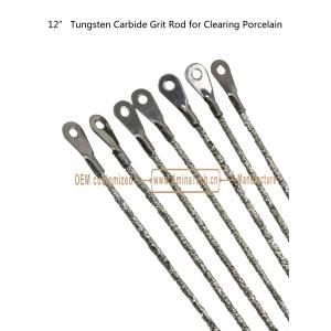 12"Tungsten Carbide Grit Rod for Clearing Porcelain,Cutting Tiles
