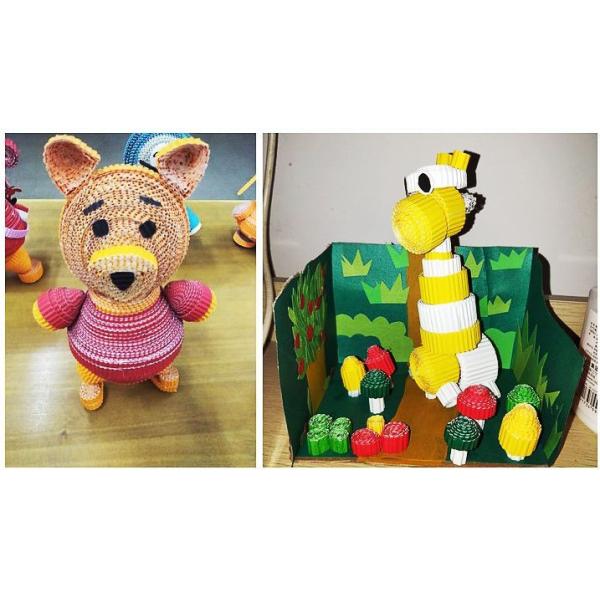 Colorful craft corrugated quilling paper for DIY toys / handcraft kids hand-craft diy material A4 size customer size
