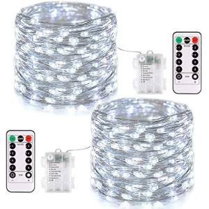 IP65 Copper String Lights Battery Operated / Cool White LED Christmas Lights DC