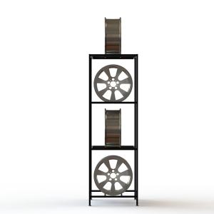 Square Aluminum Alloy Wheel Display Stand Knocked Down