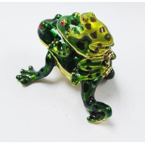 Baby Mum Frog trinket jewelry box Pewter Frog Trinket Box Jewelry Box