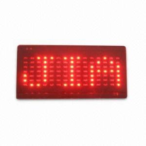 LED name badge and message display cap with 9 speed and brightness level