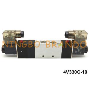3/8'' 5/3 Way Pneumatic Solenoid Valve 4V330C-10 Airtac Type 24V 12V