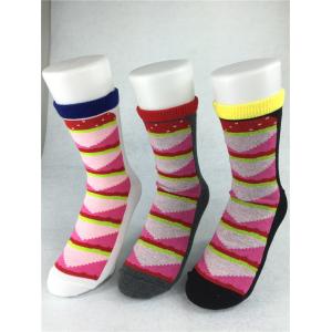 Odor Resistent Red Recycled Cotton Socks With Breathable Absorbent Material