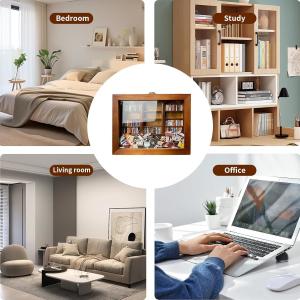 Wooden Anxiety Bookshelf, Shake off Your Anxiety, Wooden Display Shelf