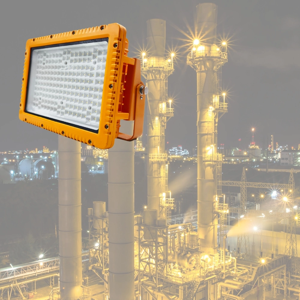 LED Explosion Proof Light Atex Certified High Power ADC12 Aluminum Housing Zone 1 Zone 2 LNG Gas Station Oil Industry