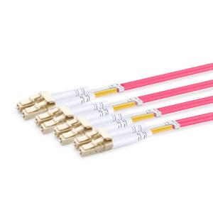 1m (3ft) MPO Female to 4 LC UPC Duplex OM4 50/125 Multimode Fiber Breakout Cable