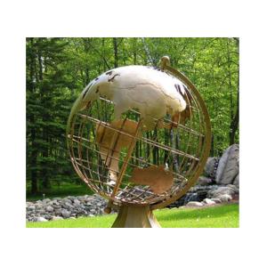 China OEM Casting Antique Brass Finish World Globe Statue on sale