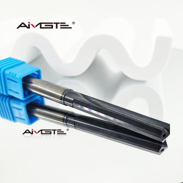 12mm 2 Flute Straight Flute Drill Reamer Internal Coolant Carbide CNC Bit for Steel Stainless Steel Cast Iron Titanium