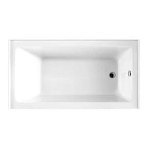 Custom Square Acrylic Freestanding Soaking Bathtub With Armrest