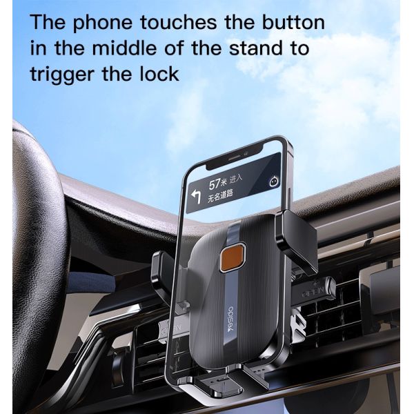 360 Rotating Car Phone Holder with Gravity Reaction for 4-7 Inch Phones - Universal Air Vent Mount