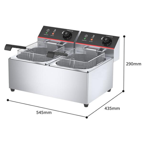 Tabletop Electric Fryer 8L 8L Stainless Steel for Commercial Chicken Frying Machine
