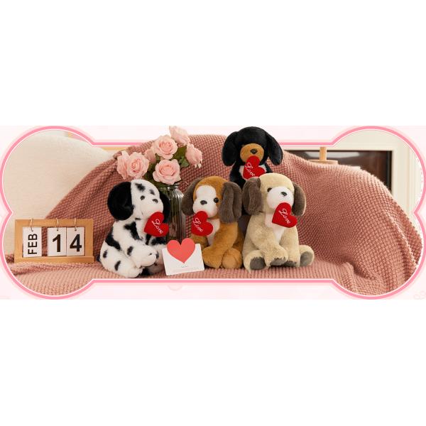 Dog Stuffed Animals Otter Plush Toys Soft Puppy Plush Bulk Toy Kids Valentine's Day Birthday 8 Inch