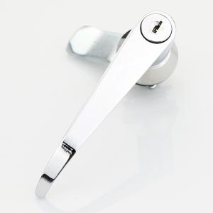 Modern Style Door Cabinet Handle Lock With Bright Chrome Plated Surface
