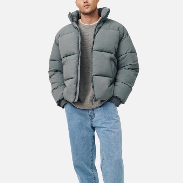 Clothing Manufacturer Designer Puff Padded Coat Oem Logo Oversized Men's Down Bubble Winter Custom Puffer Jacket