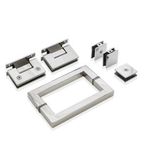 Buy cheap Open Style Hinge Glass Door Square Handle Kit for Whole Set Stainless Steel from wholesalers