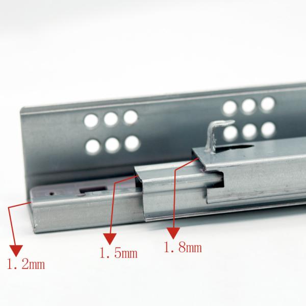 550mm Telescopic 3 Bearing Stainless Steel Slide Door Rails