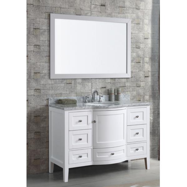 Buy Free Standing Bathroom Vanity Cabinets Furniture with White Glossy Finish at wholesale prices
