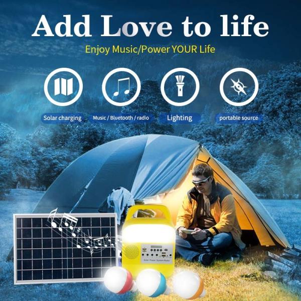 OEM Solar Powered Home Lighting System With Color 8000mAh Battery SRE-689