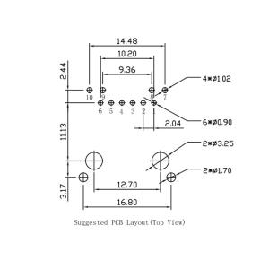08B0-1X1T-36-F | LPJ9011KONL Magnetic RJ45 Jack 10/100Mbps W/LED , Latch Up