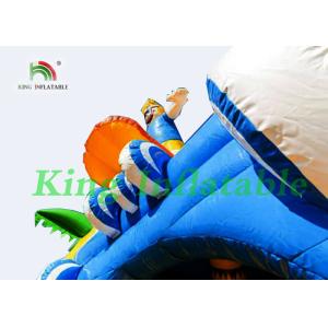 Yellow / Blue Mutifun Inflatable Jumping Castle With Slide Equipped CE