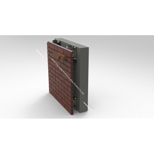 Buy Terracotta Brick Wall Support Systems Customized Aluminium Extrusion Brackets at wholesale prices