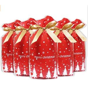 Gravure Printing LDPE Drawstring Holiday Gift Bags