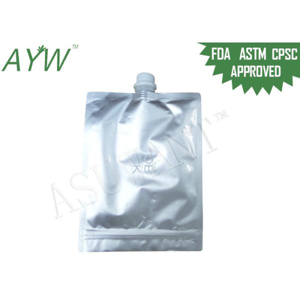 Buy Opaque Sliver Aluminum Foil Bags For Liquid  / Stand Up Pouch With Spout Packaging at wholesale prices