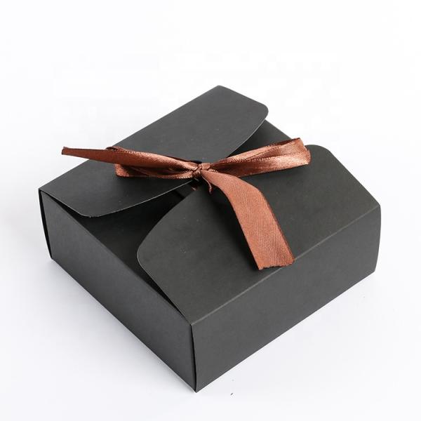 Ribbon Paper Sweet Box Chocolate Packaging With Customized Logo Printing