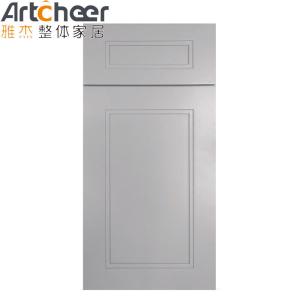 Modern White Shaker Kitchen Cabinets With Laminated Half Bullnose Countertop