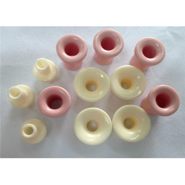 Industrial Al2O3 Textile Ceramic Eyelet Guides / Alumina Ceramic Parts High Hardness