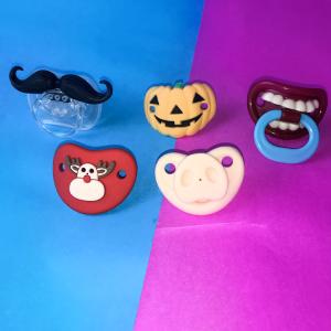 Streamline Silicone Baby Pacifier Halloween Pumpkin Shape Food Grade Dummies