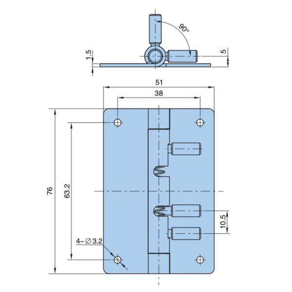 Stainless Steel Heavy Duty Spring Removable Door Hinge For Corridors Boilers