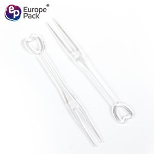 Wholesalehigh quality heart-shaped disposable plastic dessert fork