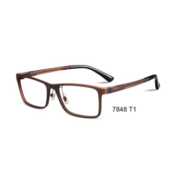 Buy Luxury Flexible Eyeglasses Frames / Young Generation Brown Square Frame at wholesale prices