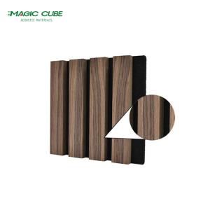 Melamine Finish Wooden Slats Wall Polyester Sound Insulation Board Panel