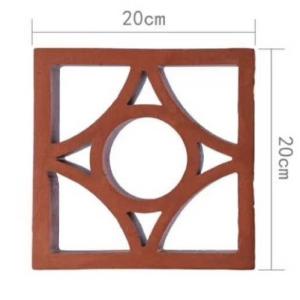Oem Garden Decoration Clay Breeze Block Hollowed Wall Partition Panels