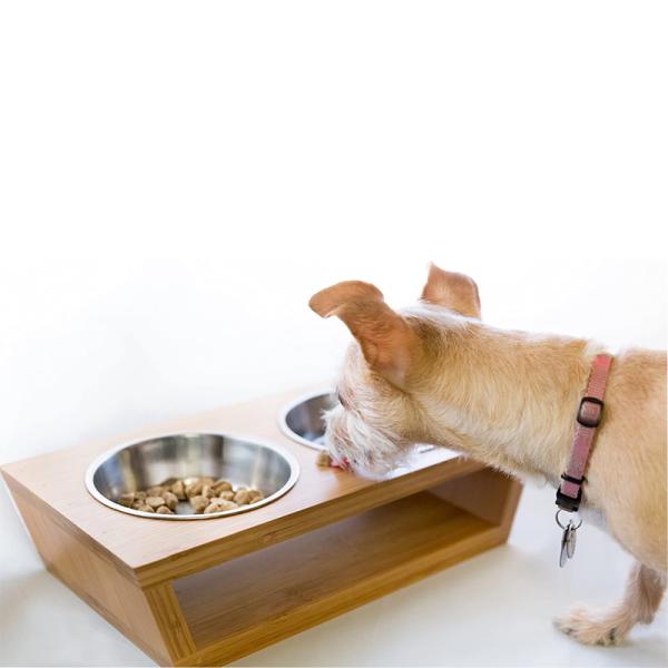 Multifunctional Design Make Your Pet Eat with Ease Regulated Raised Stainless Steel Feeder