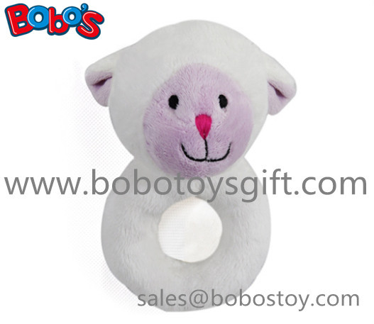 Buy 6" Plush Lamb Baby Rattle Toys Handbell Toys at wholesale prices