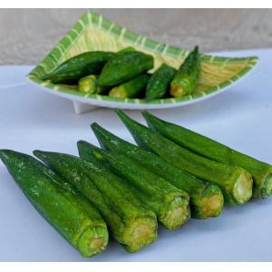 Quality Fresh and Natural Dried Vegetables Organic Snacks Low Temperature Vacuum Fried Okra for sale