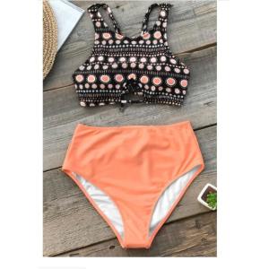 ORANGE BOHO TANK BIKINI